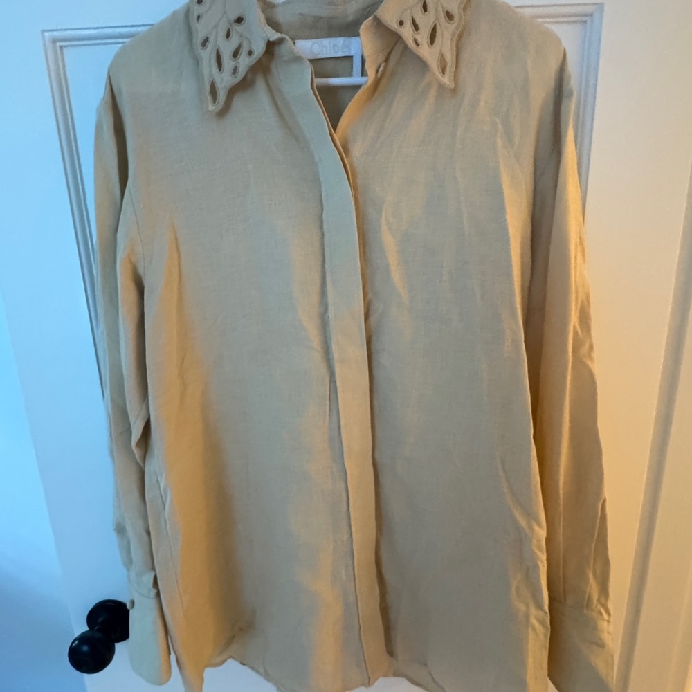 Chloé Linen Blouse - Size 38